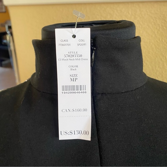 WHBM LS Mock midi dress NWT - Picture 5 of 6